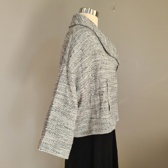 Eileen Fisher Cropped Tweed Kimono Style Swing Jacket Size PP - Picture 6 of 15